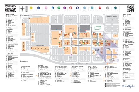 map of downtown summerlin mall.